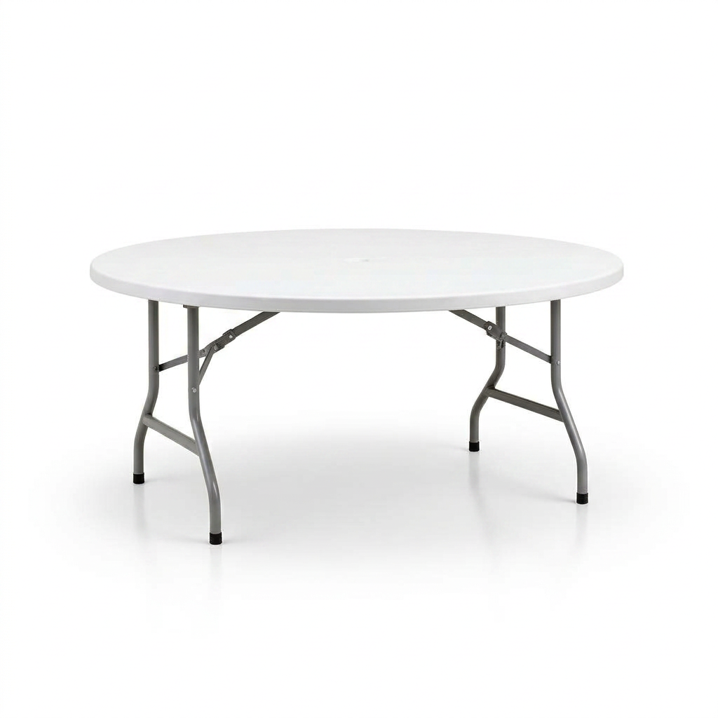 Round Plastic Folding Table (72")
