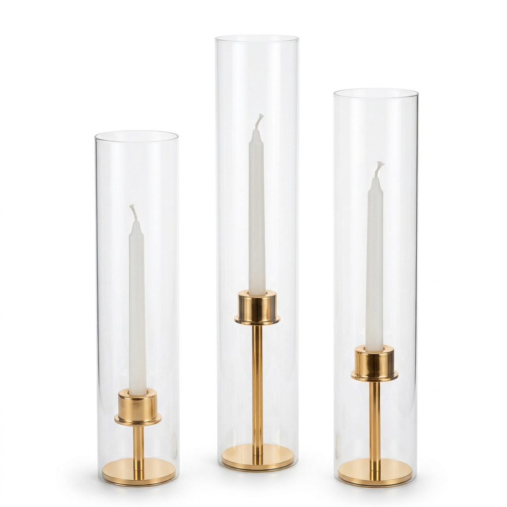 Gold Candlestick Set