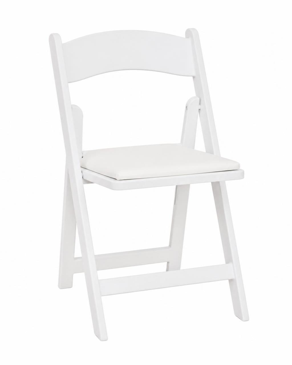 White Resin Folding Chair