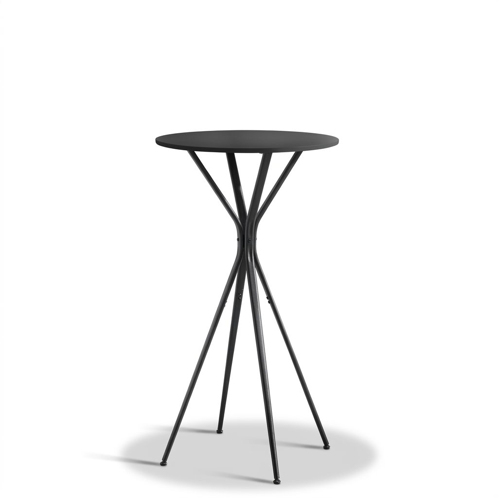Black Round Cocktail Table