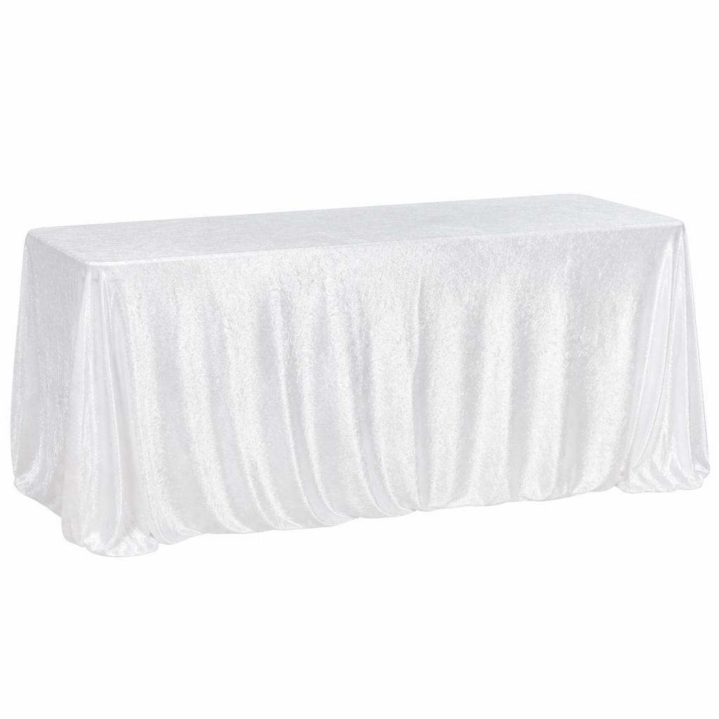 White Velvet Banquet Tablecloth rental — Decor & Tabletop for weddings and events in the Boston area