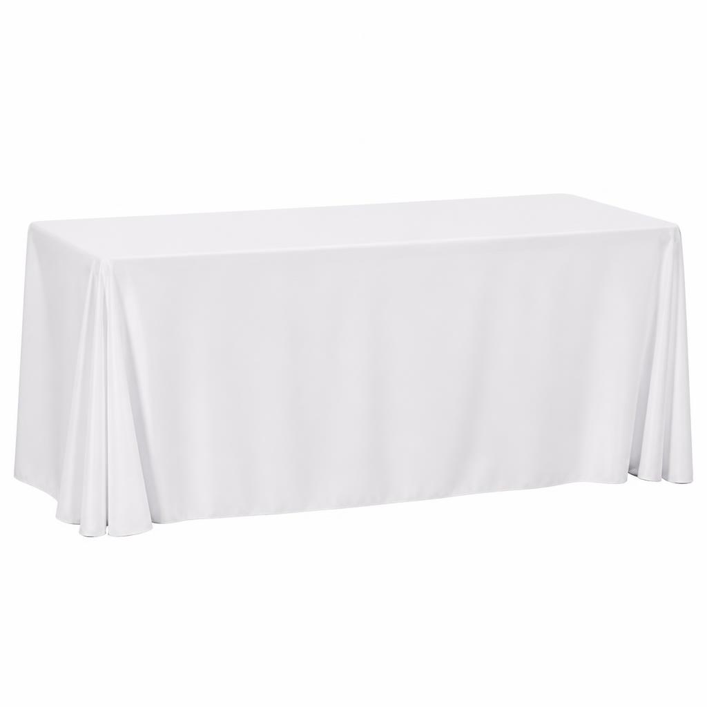 White Polyester Banquet Tablecloth rental — Decor & Tabletop for weddings and events in the Boston area