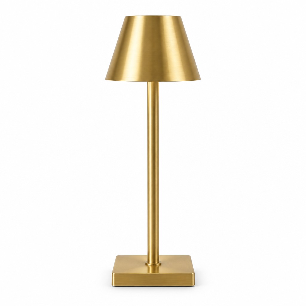 Gold Rechargeable Table Lamp rental — Tabletop & Accessories for weddings and events in the Boston area